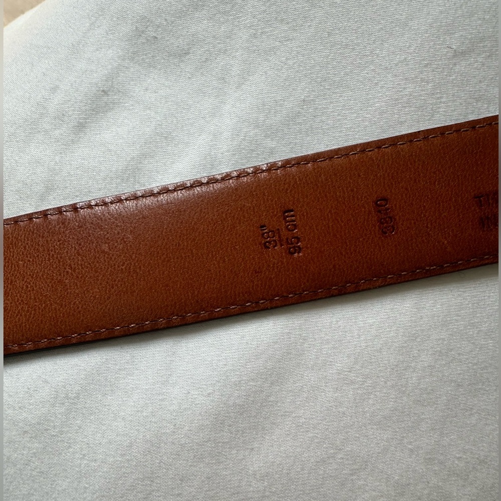 Coach mens leather belt size 38 genuine lizard leather - Picture 6 of 8